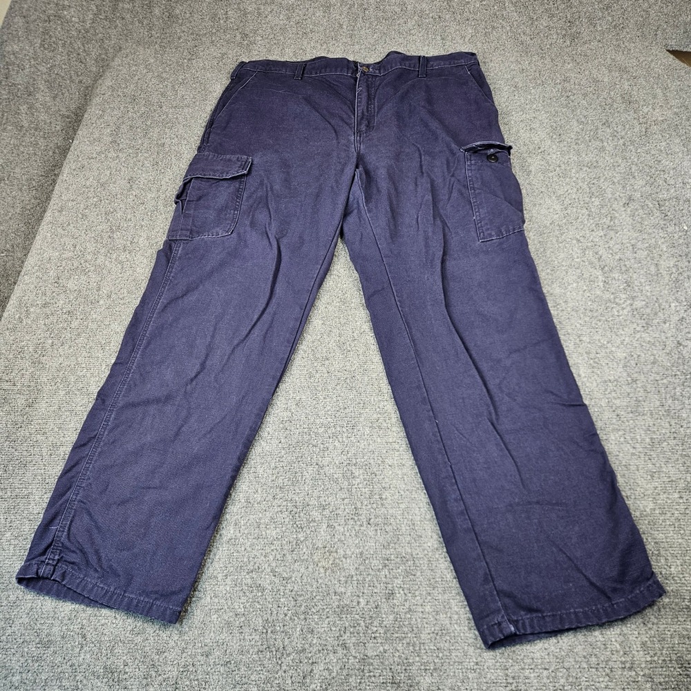 Tyndale Workwear Mens Flame Resistant Cargo Pants Navy Blue FR W40 L32 K215T